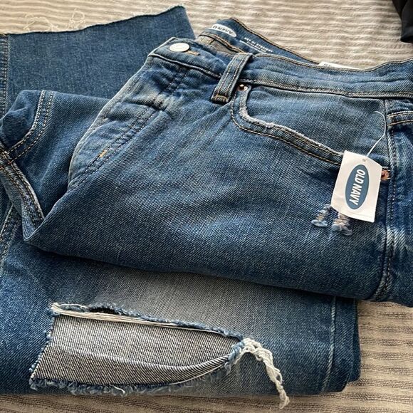 Old Navy High Waisted Straight Ripped Jeans - Picture 5 of 5